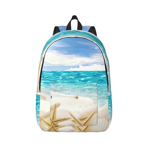 Sac à dos d'infirmière ergonomique à motif océan avec poches multiples