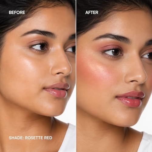 Image of Dream Beauty Nebula Cream Blush - Rosette Red | Cool Red with Gold 3-in-1 Tint for Cheeks, Lips & Eyes | Dewy Finish | Hand Blendable, Lightweight & Buildable | 7.5g