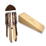 Solange & Frances Bamboo Wind Chimes - Elegant Home Decor for Front Porch and Garden. Unique Gifts for Women, White Elephant Gifts, Outdoor Wind Chimes for Relaxing Ambiance
