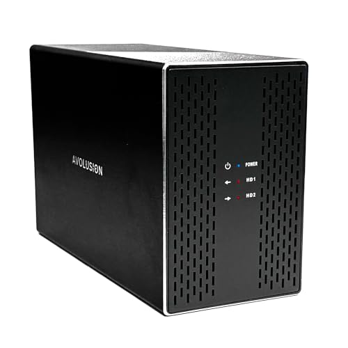 Avolusion PRO-T2 Series 44TB (22TB x2) Dual Bay USB 3.0 External Hard Drive (JBOD, RAID0, RAID1, Big) for Desktop PC / Laptop (Windows OS) (Renewed)