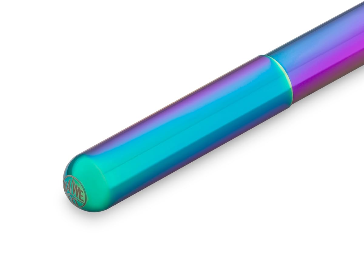 Kaweco COLLECTION Füllhalter Liliput Kolibri I Exklusiver Füllfederhalter aus Edelstahl in Regenbogenfarbe für Tintenpatronen mit bunter Stahlfeder 12,4 cm I Federbreite: F (Fein)