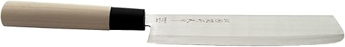 Vista 38 de KAKUSEE Seki Tsubazo Deba Cuchillo de hoja de 5.9 pulgadas y paño de pintura japonesa, cuchillo de chef japonés para pescado y carnes, hoja de acero