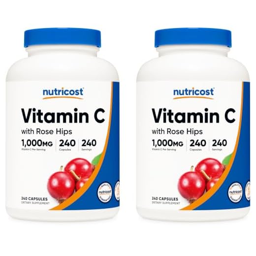 Nutricost Vitamin C with Rose Hips Capsules