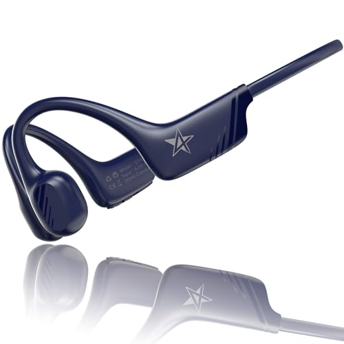 Casque conduction osseuse Bluetooth sport sans fil et écouteurs ouverts avec micro