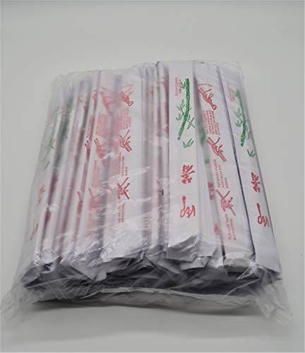 Chinese Bamboo Disposable Chopsticks - Pack of 100 Pairs, 9" Long, Has Directions on The Back of Each Pair! Great for Everyone and Food Service Customers!