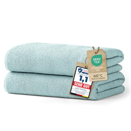 Blumtal Premium Frottier Handtücher Set 2 teilig 100% Baumwolle - Oeko-TEX zertifiziertes Towel 2X (50x100 cm) - Ultra saugstarkes Frottier… – Ansicht 1