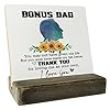 To my bonus dad wood plaque gift i love you dad plaque with wooden stand meaningful wood sign plaque gift gift for stepfather meaningful gifts for stepdad birthday christmas fathers day gift  urban country home decor