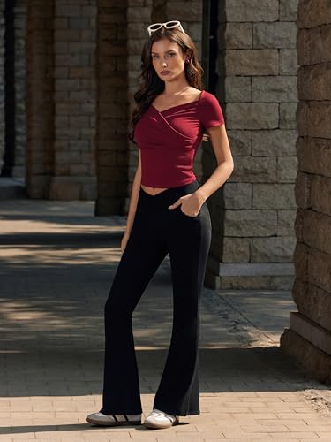 Vinova Womens Pants Stretchy Flare Leg Bell Bottom Bootcut High Waisted Casual Jeans 20252