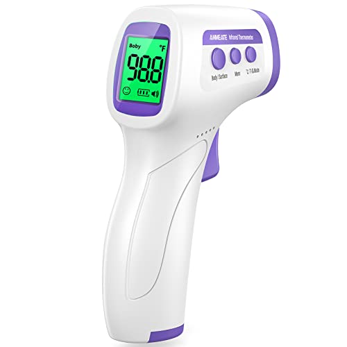 Touchless Forehead Thermometer for Adults and Kids, Instant Accuracy Readings,Fever Alarm, Quiet Vibration Feedback and 40 Memory Function