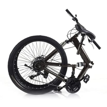 26 Zoll 21-Gang Mountainbike Fahrrad Klappfahrrad Mtb Jugendfahrrad Vollgefederte Mountainbikes Klappbares Scheibenfahrrad für Erwachsene Doppelbremse Faltbar Maximale Belastung 150 kg Rennrad Kohlens – Bild 8