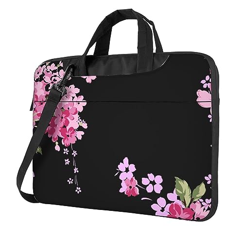 Housse ordinateur 14 pouces à fleurs pour le bureau et les cours