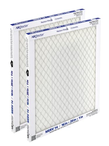AirDoctor MERV 14 HVAC Pleated Filter Available in 6 Sizes. Captures 96% of Pollutants 1-3 Micron in Size. Captures Impurities From Air to Protect Your HVAC System and Purify Air in Your Home.