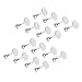 FIBO STEEL 16 Pcs 16G Clear Bioflex 2MM CZ Labret Monroe Lip Ring Helix Stud Earrings Body Jewelry Piercing,White