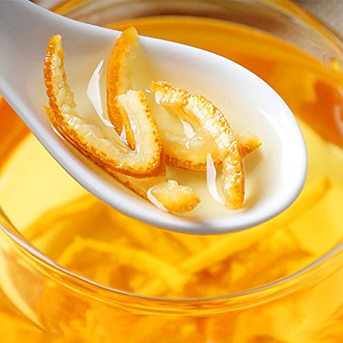 JTEDZI Dried Tangerine Peel Strip 80g/2.82oz, Dried Orange Peel Herbal Tea, Dried Mandarin Oranges, Chen Pi Si 陈皮丝 Fruit Orange Peel Strips Citrus Peel All Natural Chinese Seasoning