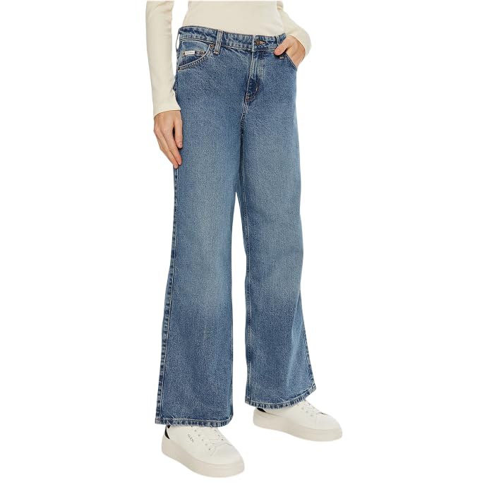 tinta unita GUESS Jeans Donna Relaxed Fit Jeans Art W4BA0Y D5CC4