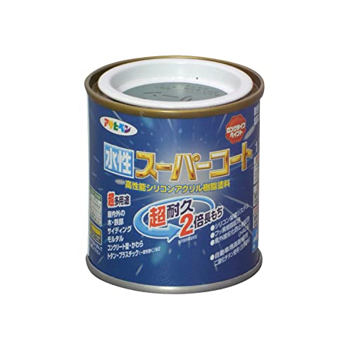 アサヒペン ペンキ 水性スーパーコート 水性多用途 ヘリテージグリーン 1/12L