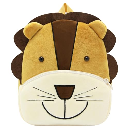Animal Backpack 10 x 9 x 4″ Cute Toddler Backpack Soft & Comfortable Plush Backpack Furry Cartoon Backpacks Small Kids School Bag Travel Bag for Baby Girl and Boy,Plush Backpack