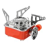 BESPORTBLE Faltbarer Edelstahl Campingkocher Tragbarer Gaskocher Quadratischer Brenner Outdoor-camping-picknickkocher Faltbarer Gasherd Für Reisen