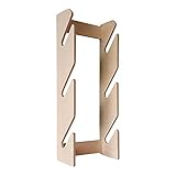 Estantería de pared de madera contrachapada sin tratar para 3 longboards.