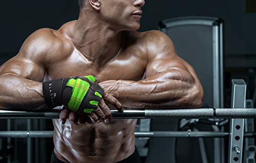 BLACKROX Guanti da fitness in vera pelle, da uomo