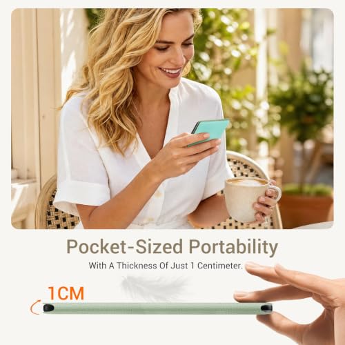 Image of CoBak Magnetic Case for XTEINK X3 eBook Reader, 3.7 inch Ultra-Lightweight PU Leather Cover(Sage Green)