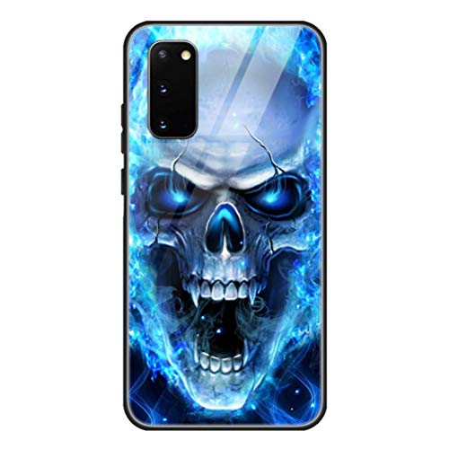 KAPUCTW Case for Samsung Galaxy A11, Hard Tempered Glass Back Cover with Pattern Design, Girly Ultra Slim Thin TPU Silicone Bumper Shockproof for Samsung Galaxy A11 [6.4