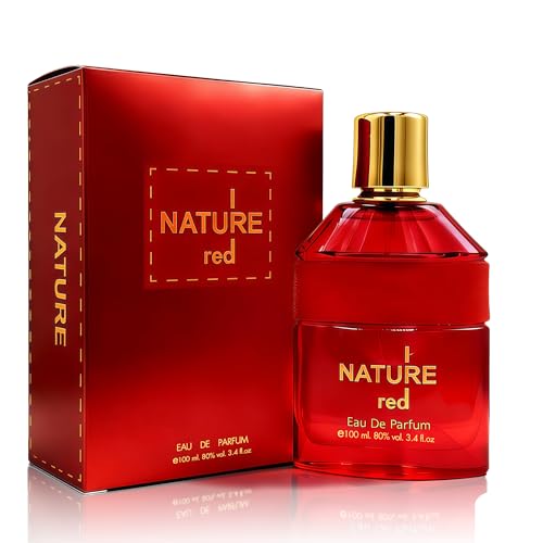 Image of Men's Eau de Parfum, Citrus Floral Men's Perfume with Musk & Cedarwood Base, Viva Las Vigas Rose Fragrance I nature Red