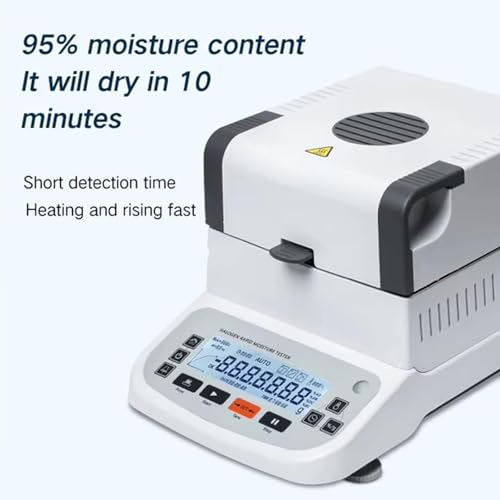 Cyfrowy halogenowy analizator wilgoci z wyświetlaczem LCD i regulacją temperatury 40~160℃ do precyzyjnego testowania wilgotności w laboratoriach