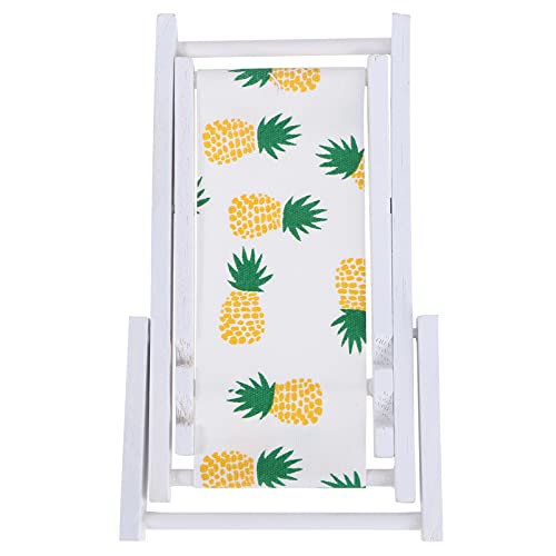 Beach Chair Mobile Phone Holder Phone Cradle Wooden Phone Rack Stand Folding Phone Holder Dollhouse Chair Model Beach Chair Phone Stand Pineapple