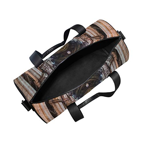 Totes Custom Unusual Beautiful Milan Cathedral Travel Duffel Bags Waterproof Sports Duffel Bags For Student Boy Workout Bag Fitness Gift Climbing Gymsack