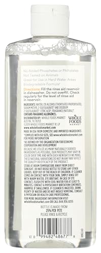 365 by whole foods market rinse aid for automatic dishwashers wild orange scent 8 fl oz