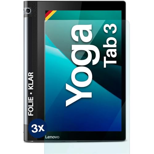 moex FlexProtect Schutzfolie kompatibel mit Lenovo Yoga Tab 3 10 Bildschirmschutz nur 0.2 mm dünn, Folie für das Bildschirm, HD Ultra klar & extra kratzfest - 3 Stück