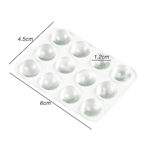 Preisvergleich Produktbild Klar Türgriff Stoßstangen selbstklebende Türstopper Wandschutz Gummifüße für Möbel 24 Pcs