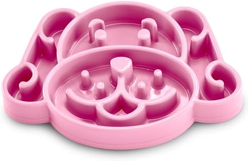 Slow Feeder Dog Bowl, 3 Cups, Anti-Choking & Anti-Gulping, Reduces Bloat, Non-Slip, Durable Slow Eating Bowl for Small to Medium Dogs, Healthy Pet Feeding Dish (Pink) image 3