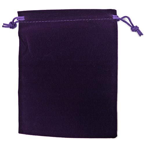 カラーポーチ 巾着袋 12×15cm 小物入れ ケース ソフトタイプ ベルベット スエード調 メガネポーチ サングラス 眼鏡 スマホ入れ スマートフォン アクセサリー用 (パープル)