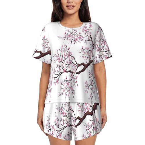 Ensemble pyjama imprimé cerisier pour des nuits d'été douces et des matins cocooning