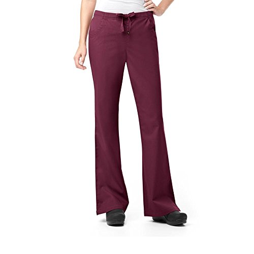 Carhartt Women's Scrubs Flare Leg Pant, Wine, 5X-Large