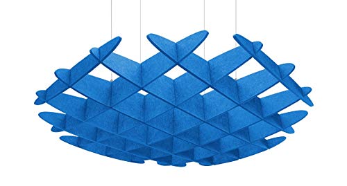 Image of 3D Acoustic Ceiling Waffle Cloud, Large (Lagoon Blue) by UPLIFT Desk