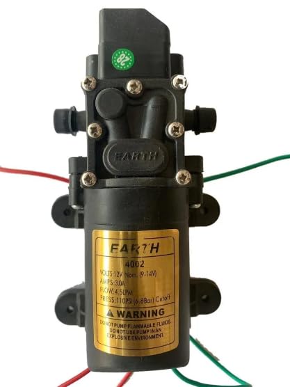 Earth 12v High Power Electric Auto Diaphragm Water Pump 100 PSI Pressure Switch (B07GR48M4W) Amazon Price History, Amazon Price Tracker