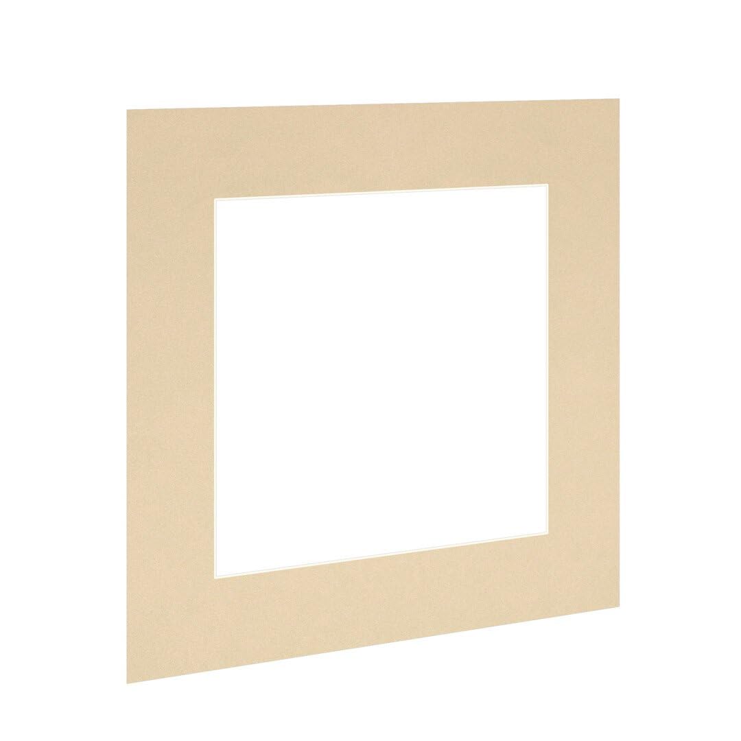 Procut Global 60x60cm Ivory Picture Mounts to Fit 40x40cm Aperture - Precision Cut Cardboard Photo Mount - Ideal for Frames, Prints, Artwork & Certificates - Sizes & Colours Available