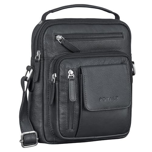 Sacoche en cuir véritable de qualité supérieure ROYALZ Fargo - Finition vintage authentique