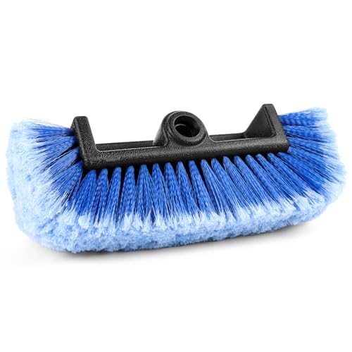 APIFRSUAK 12 Car Wash Brush Head with Soft Bristles - Gentle on Paint Compatible with Poles Perfect for Cars Trucks RVs Boats Decks and More (Blue)