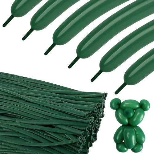Image of Animal Balloons - Hunter Green 260 Long Balloons for Birthday Party Events