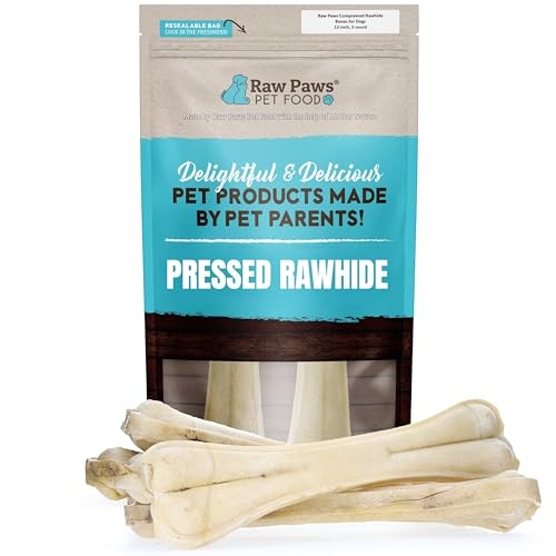 Raw Paws Compressed Rawhide Bones for Dogs 12-inch 2-ct - Large Dogs