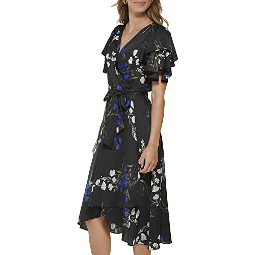 DKNY-Womens-Flutter-Sleeve-Fuax-Wrap-Dress
