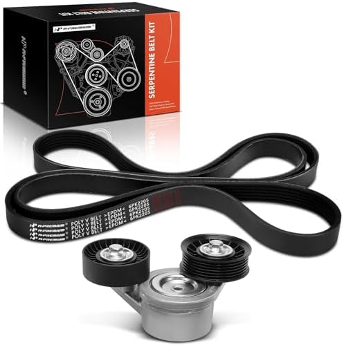 A-Premium Engine Serpentine Belt Drive Kit With Tensioner Idler Pulley Compatible With Hyundai Kia Cars Sonata 2006 2010 Optima 2007 2010 Forte Forte Koup Forte5 Rondo Magentis 2 0l 2 4l