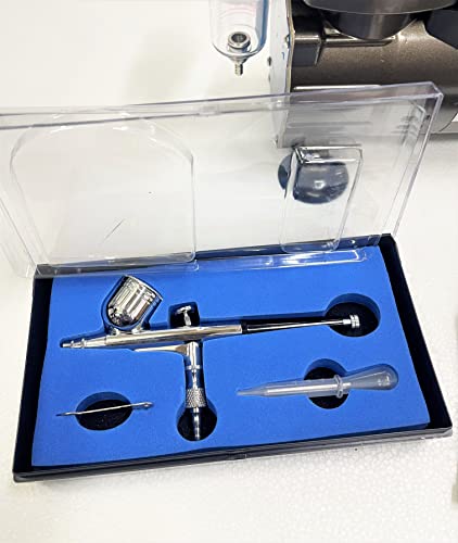 Image of ANMSALES TC-80 / AB-130 Mini Air Compressor Kit (With Airbrush & Pipe) For Paint Nail Art Tattoo Cake Decoration Paint Spray.