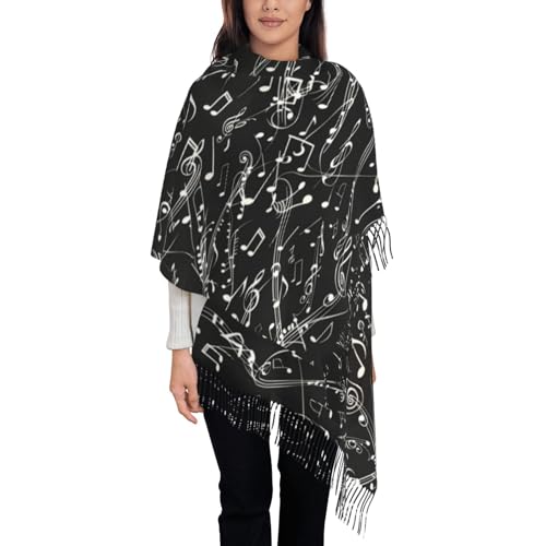 Pashmina Winter Warm Wrap Shawl Musical Print Scarves Scarf For Women Men4