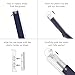 Dermaplane Razor for Women Face, Stainless Steel Handle with 6 Replaceable Blades, Huauoo Face Razors for Women, Peach Fuzz Remover, Eyebrow Trimmer, Dermaplaning Tool for Face Exfoliation (Navy Blue)