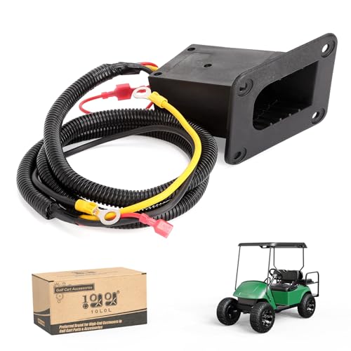 10L0L Golf Cart 36 Volt Powerwise Charger Receptacle for EZGO TXT & Medalist DCS/PDS Golf Cart, Receptacle with Wiring Harness, OEM 73063-G01 73063G01